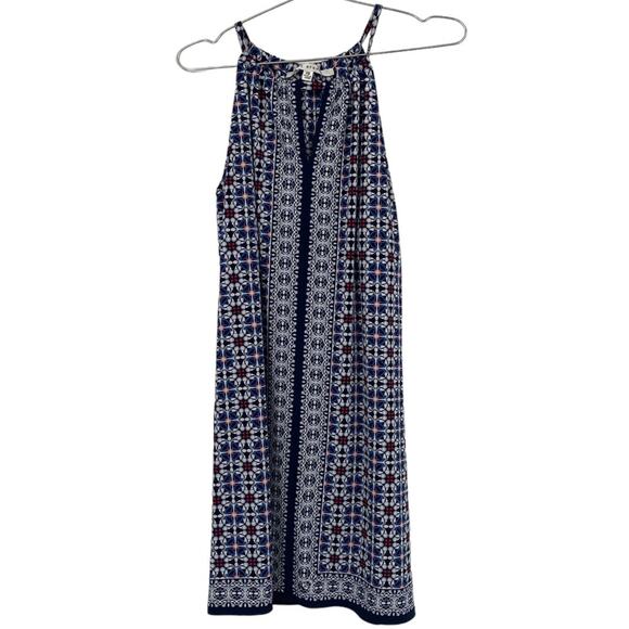 Max Studio Red White and Blue Medallion Print Keyhole Sleeveless Dress - Picture 1 of 4